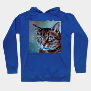 Cute Impressionism Tabby Cat Hoodie